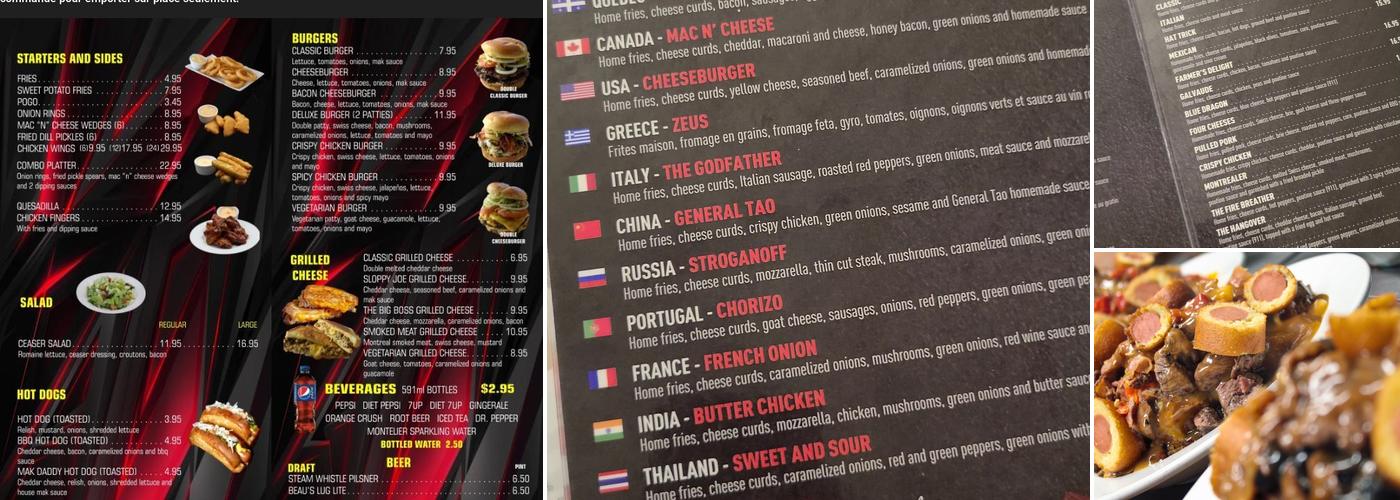 Poutineville Menu