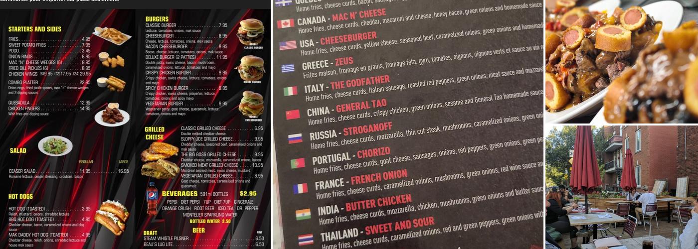Poutineville Menu