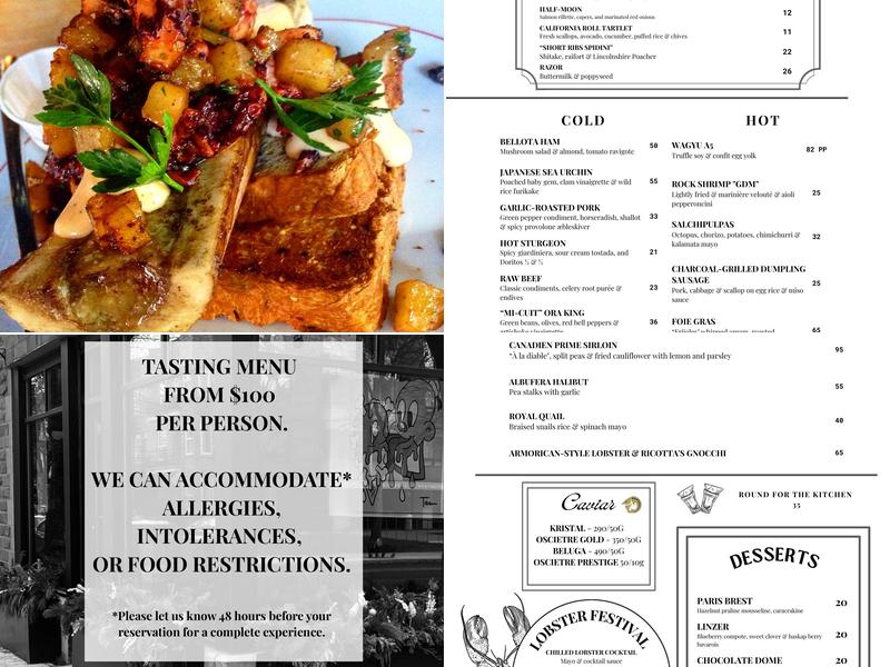 Le Chien Fumant Menu