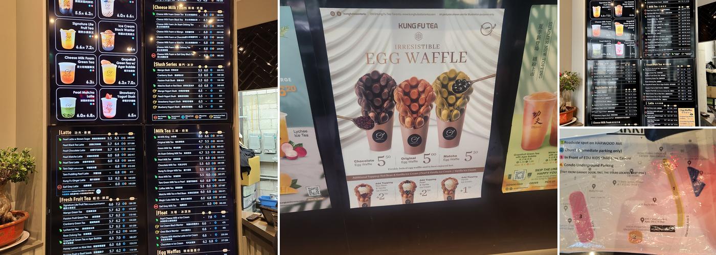 Kung Fu Tea on Harwood (Ajax) Menu