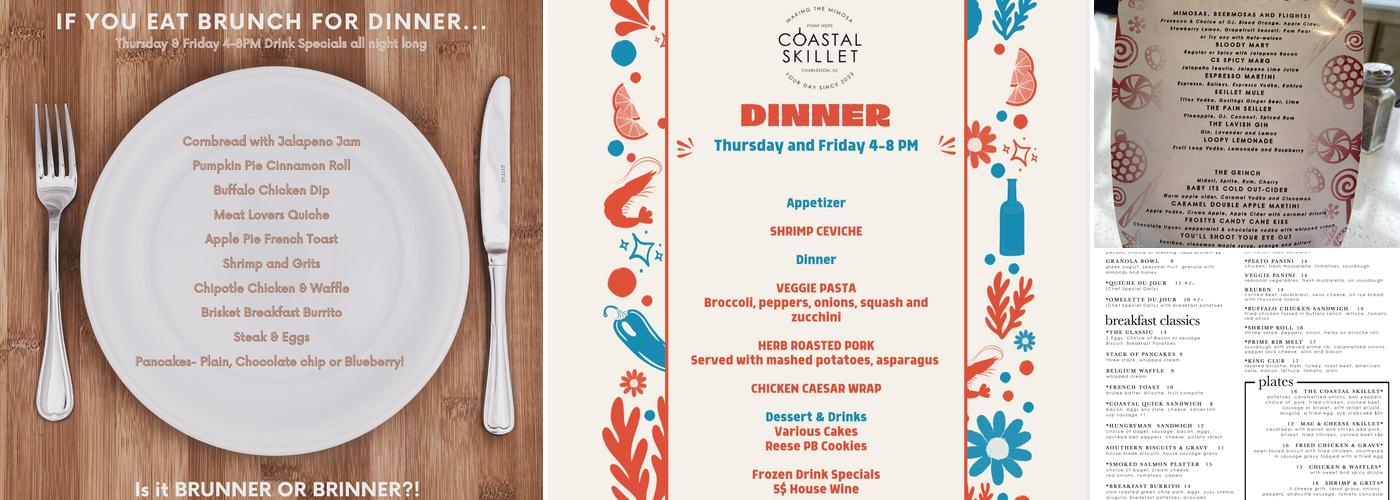Coastal Skillet Menu