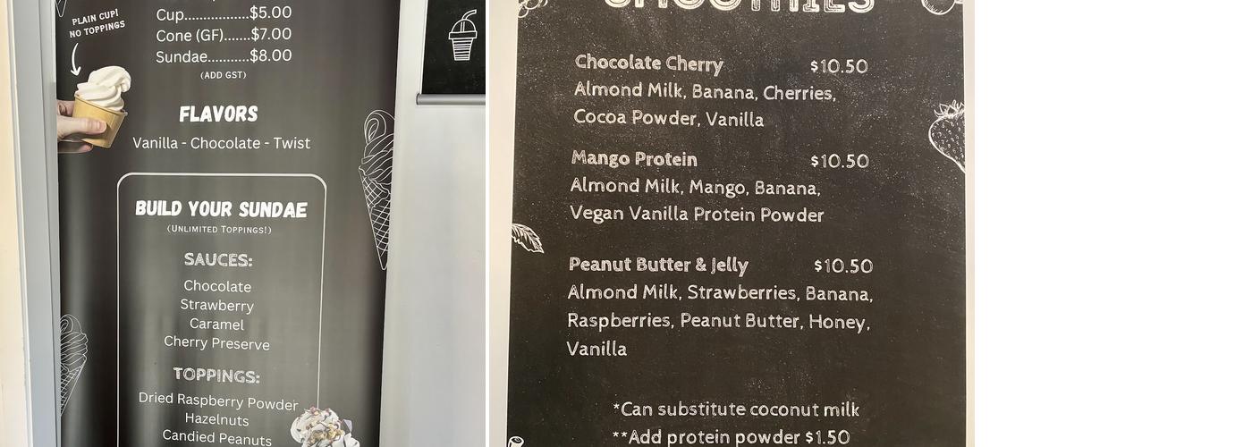 Occasionally Honey Menu