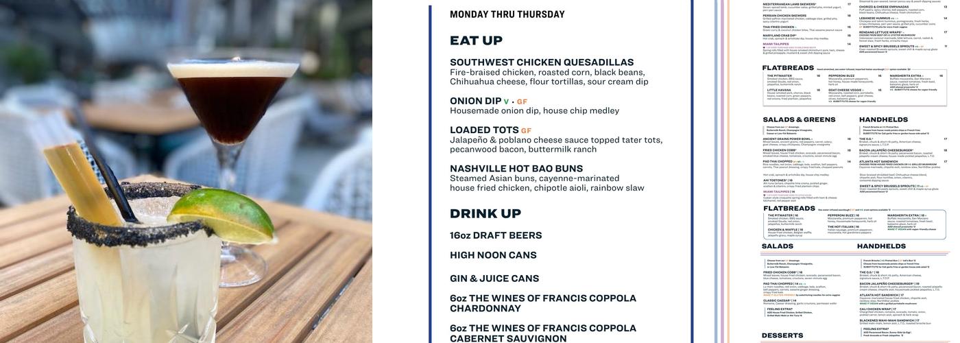 Puttshack - Miami Menu