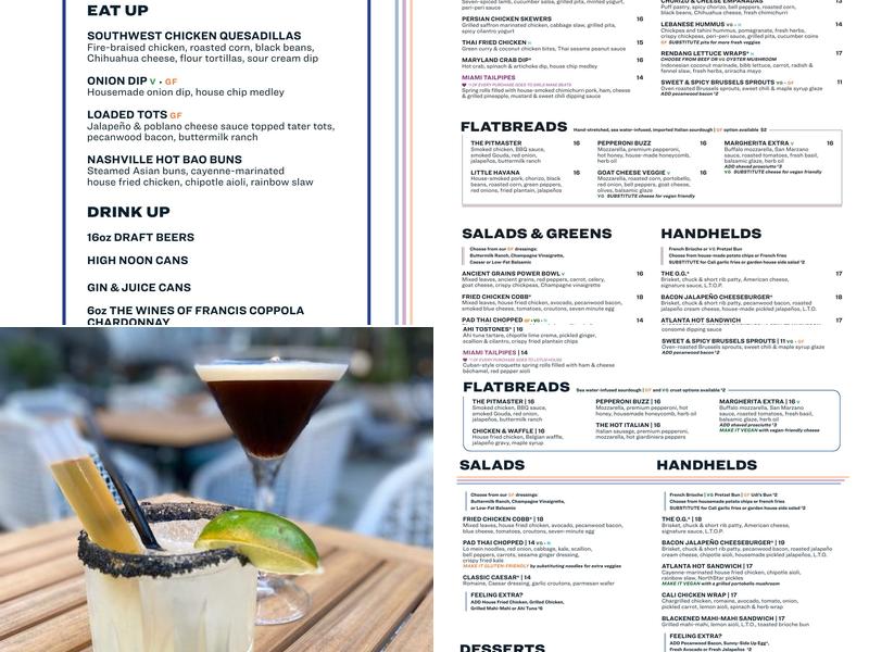 Puttshack - Miami Menu