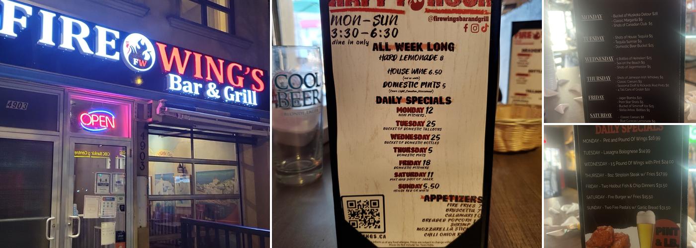 Fire Wings Menu