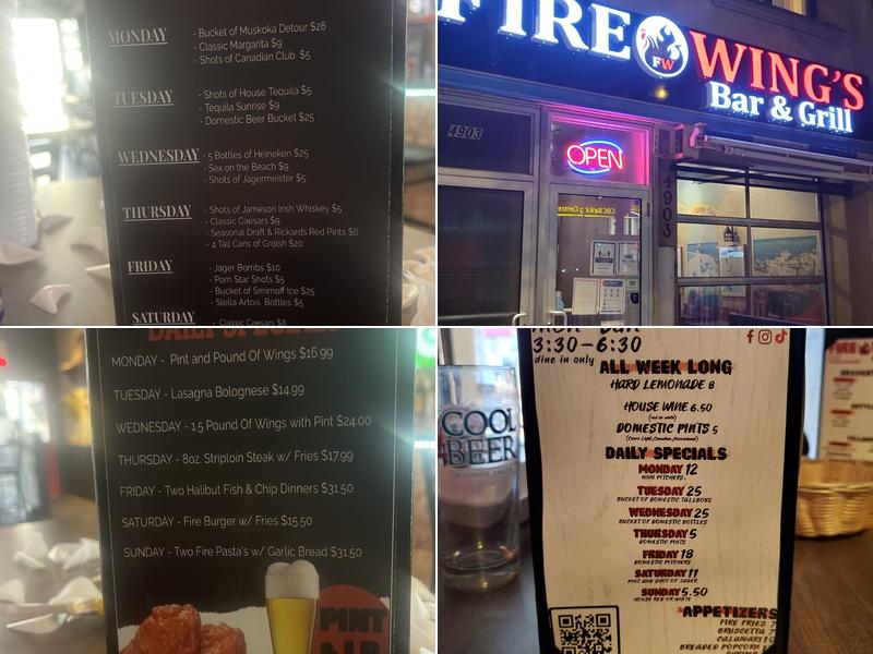 Fire Wings Menu