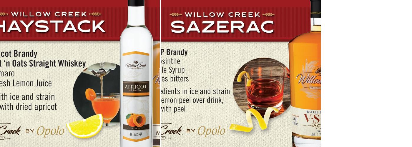 Willow Creek Distillery Menu