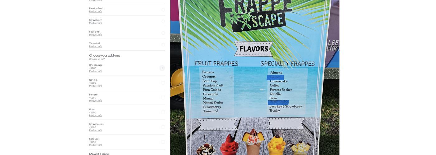 FrappeXscape Menu