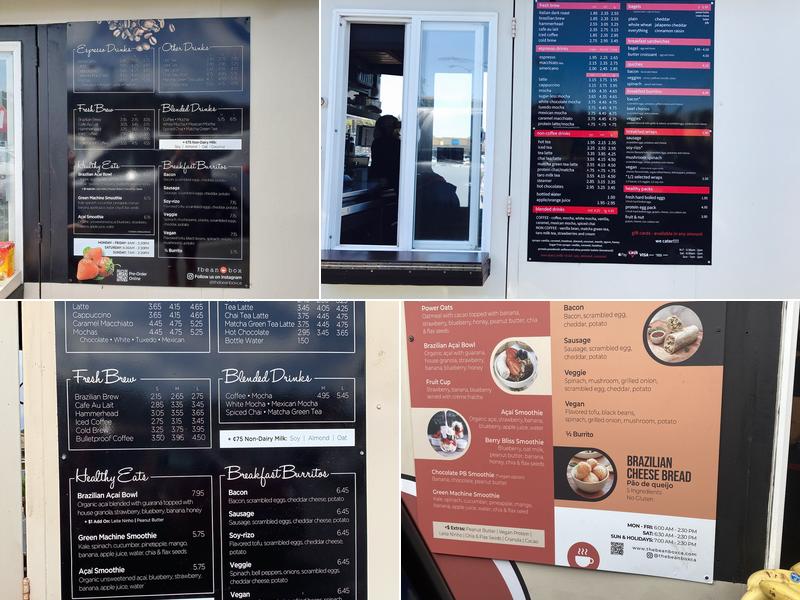 The Bean Box PL Menu