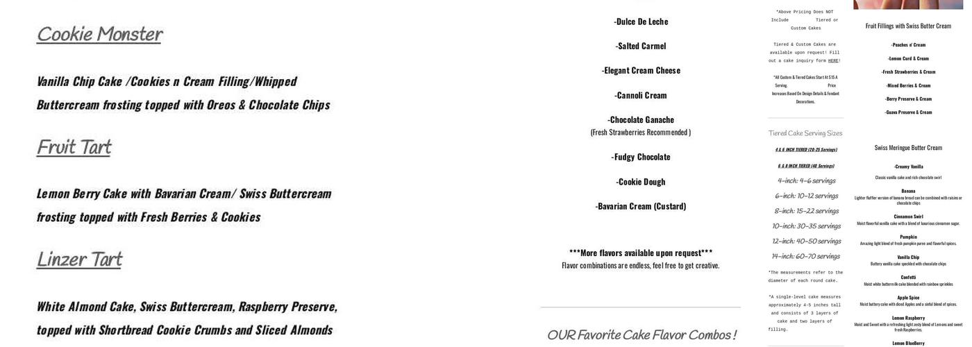 Pink Sugar Pastries Menu