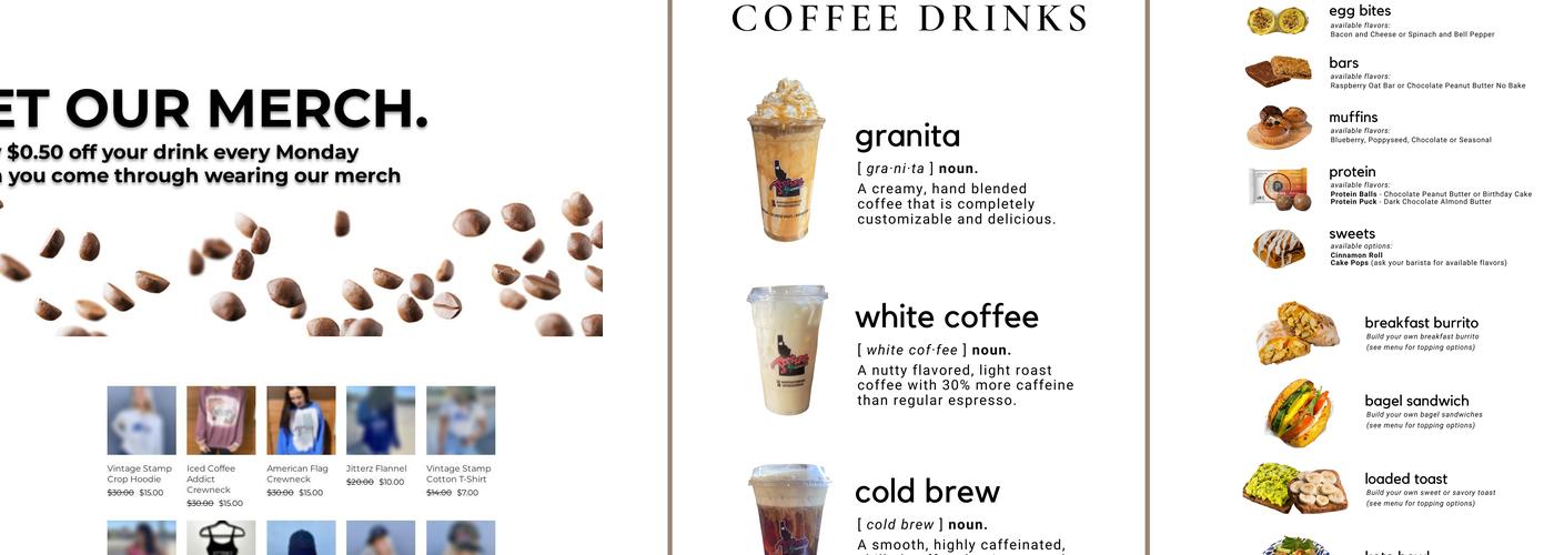 Jitterz Espresso Menu