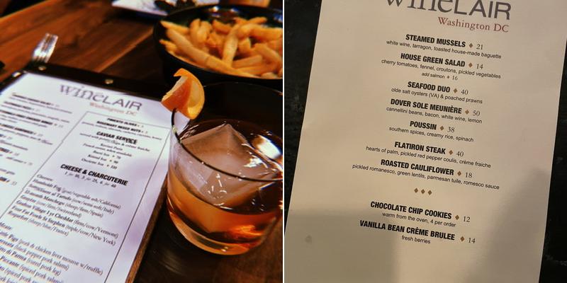 WineLAIR Menu