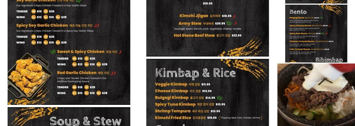 K-Bap Menu