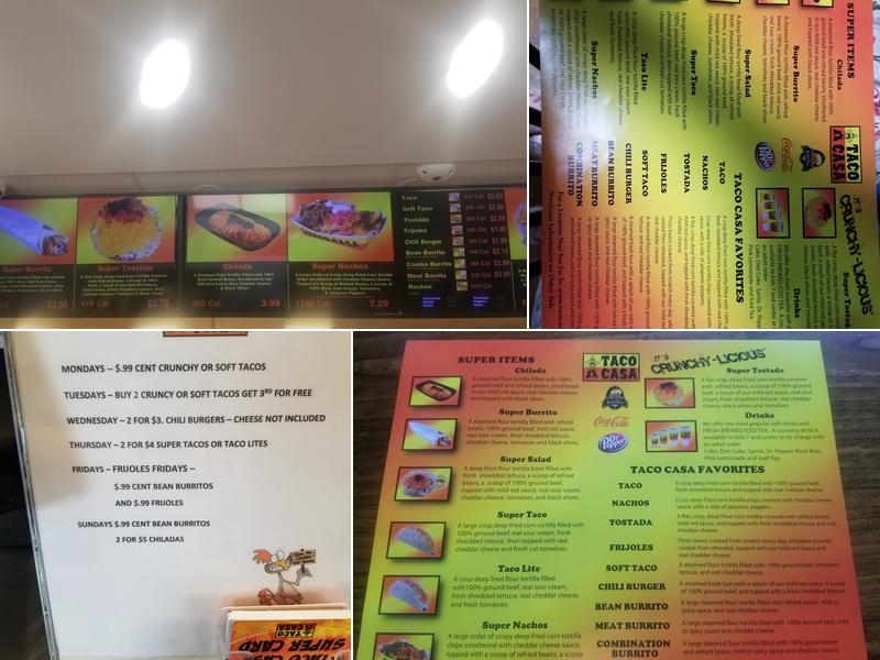 Taco Casa Rogers Menu