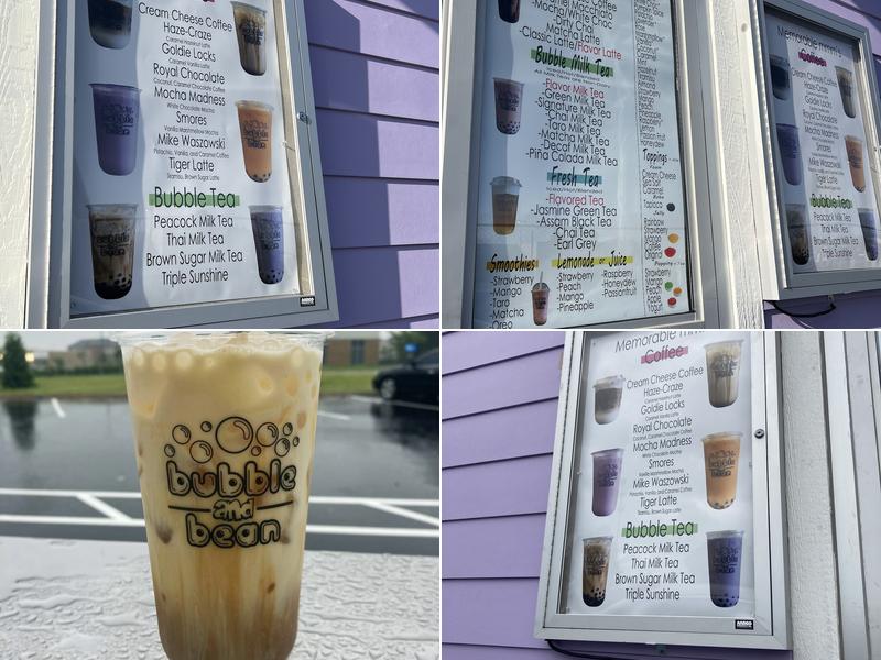 Bubble and Bean Menu