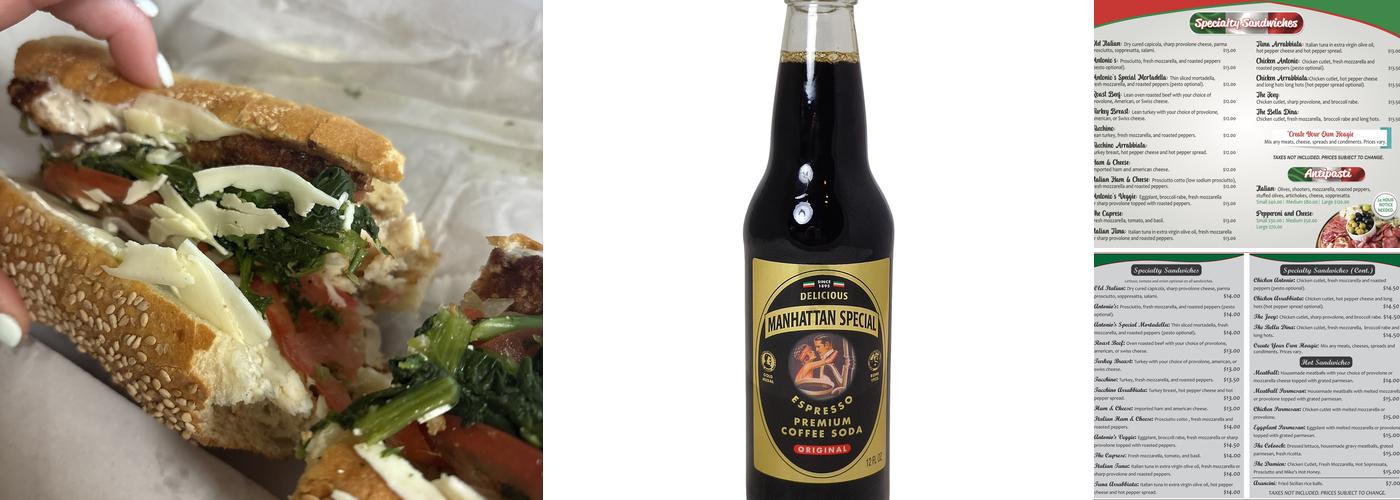 Antonio’s Italian Specialties Menu