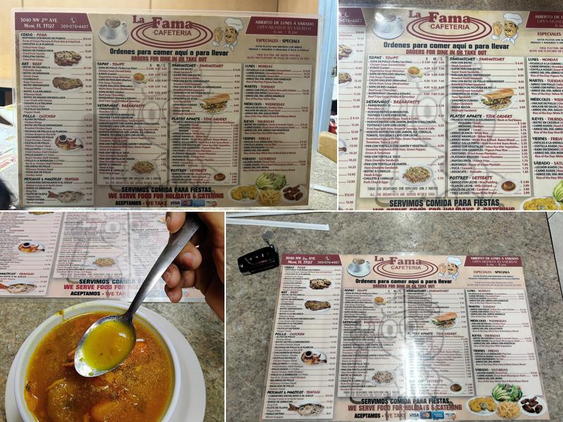 La Famosa Cafeteria Menu