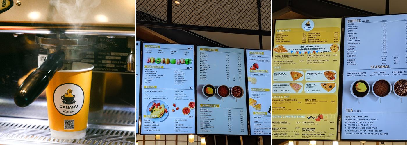 Canard Café Bar Menu