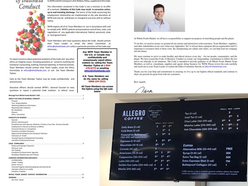 WFM Coffee & Juice Bar Menu