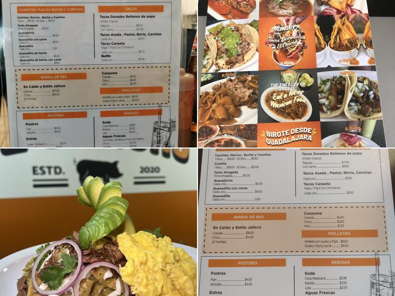 El Chacho Tortas and Birria Menu