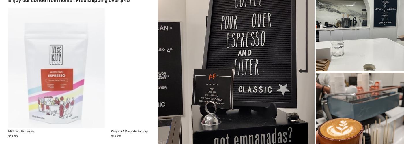 Vice City Bean Brickell Menu