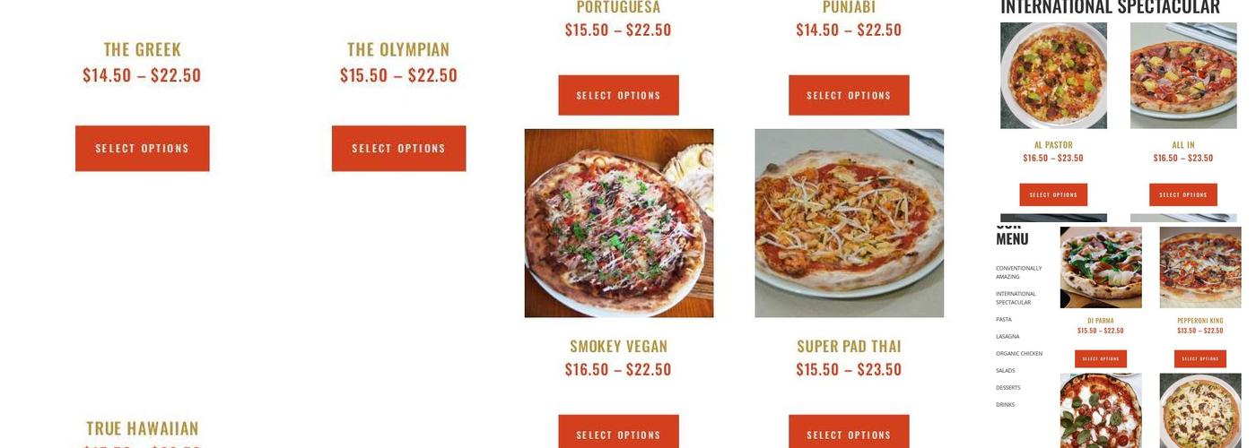 MiMo Pizza Menu