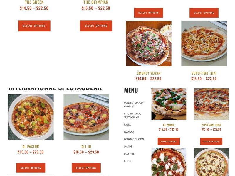 MiMo Pizza Menu