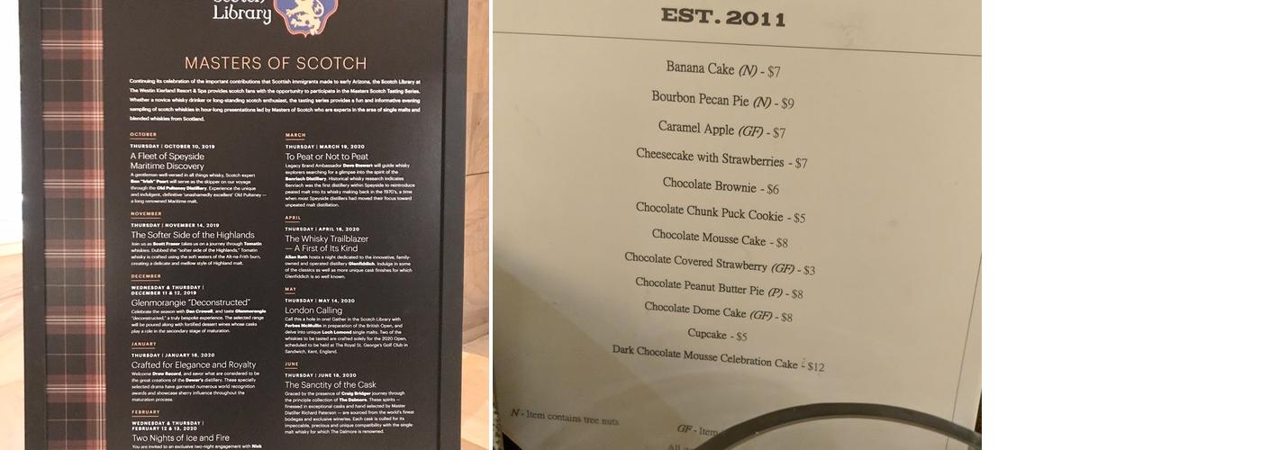 The Sweet Shoppe Menu