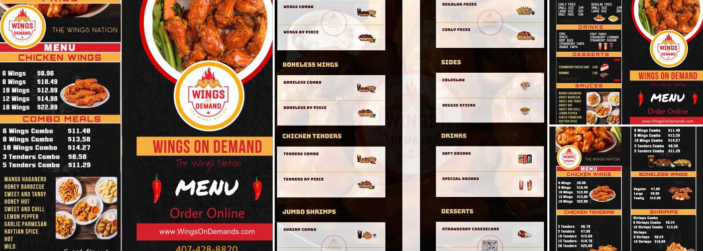 WINGS ON DEMAND Menu