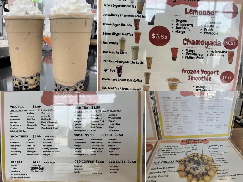 Sweet Tapioca Bubble Tea Menu