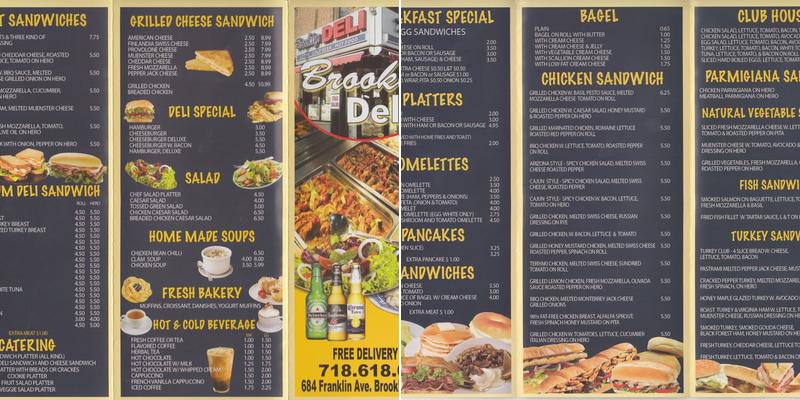 Prospect deli Menu