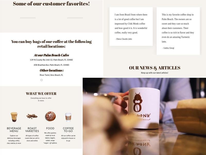 Chik•Monk Coffee Menu