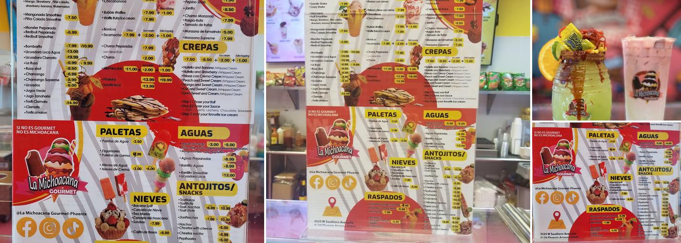 La Michoacana Gourmet Menu