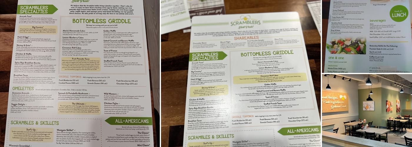Scramblers Menu
