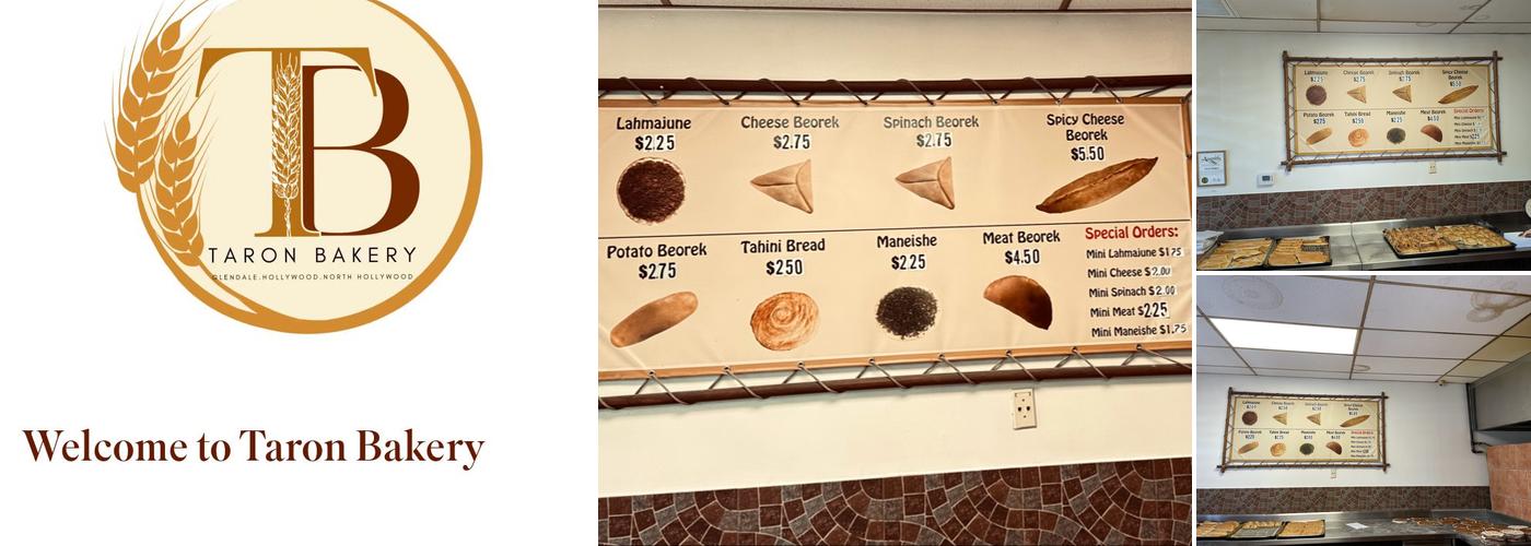 Taron Bakery Menu