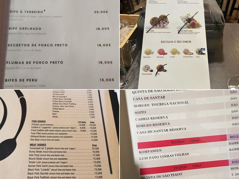 O Terreiro do Lagar Menu