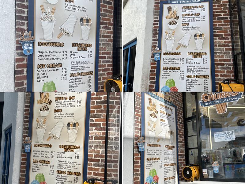 IceChurro Menu