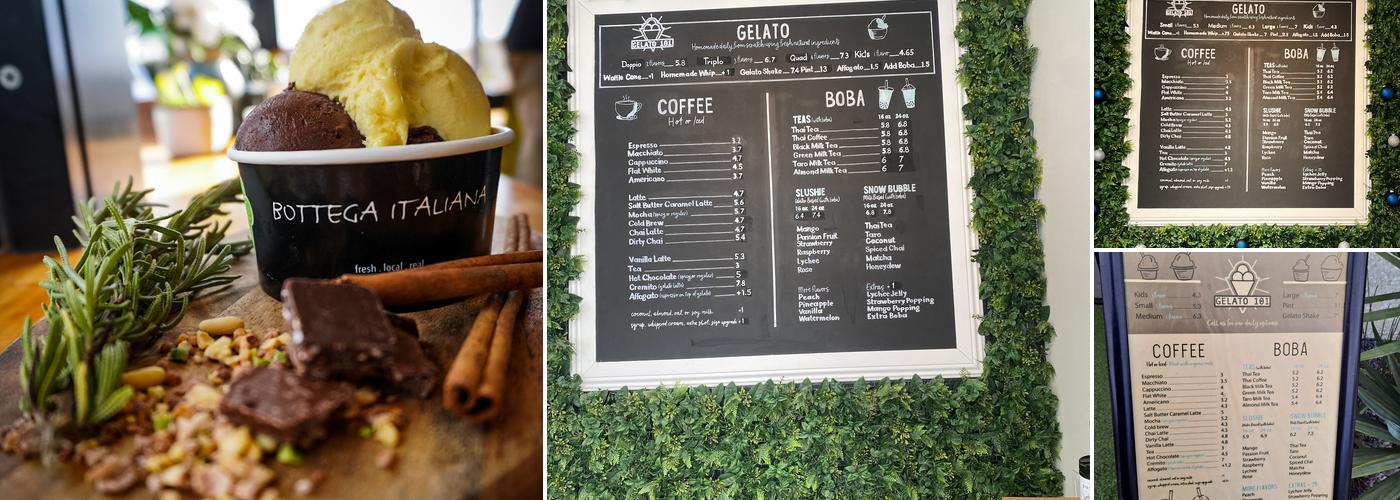 Gelato 101 Solana Beach Menu