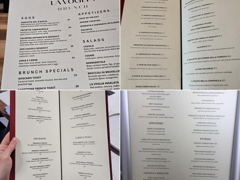 La Voglia NYC Menu