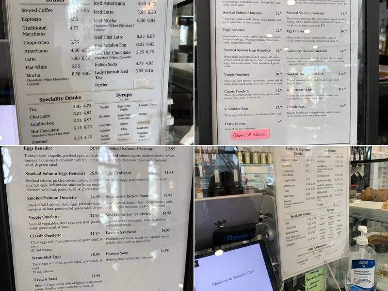 Cafe Versailles Menu