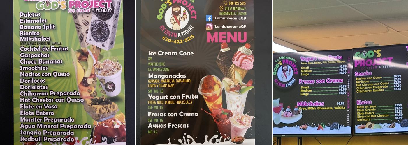 La Michoacana Maravatio Menu
