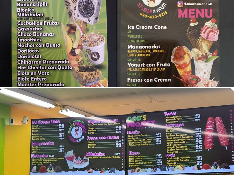 La Michoacana Maravatio Menu