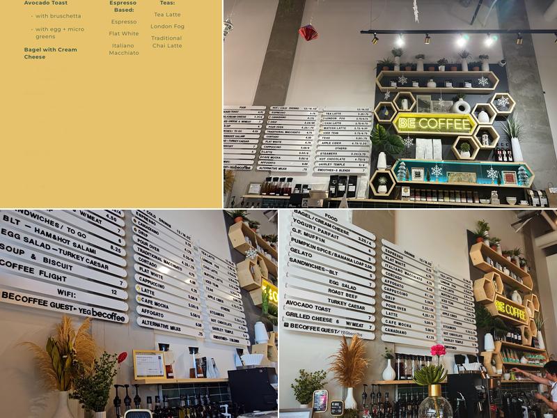 BE Coffee Menu