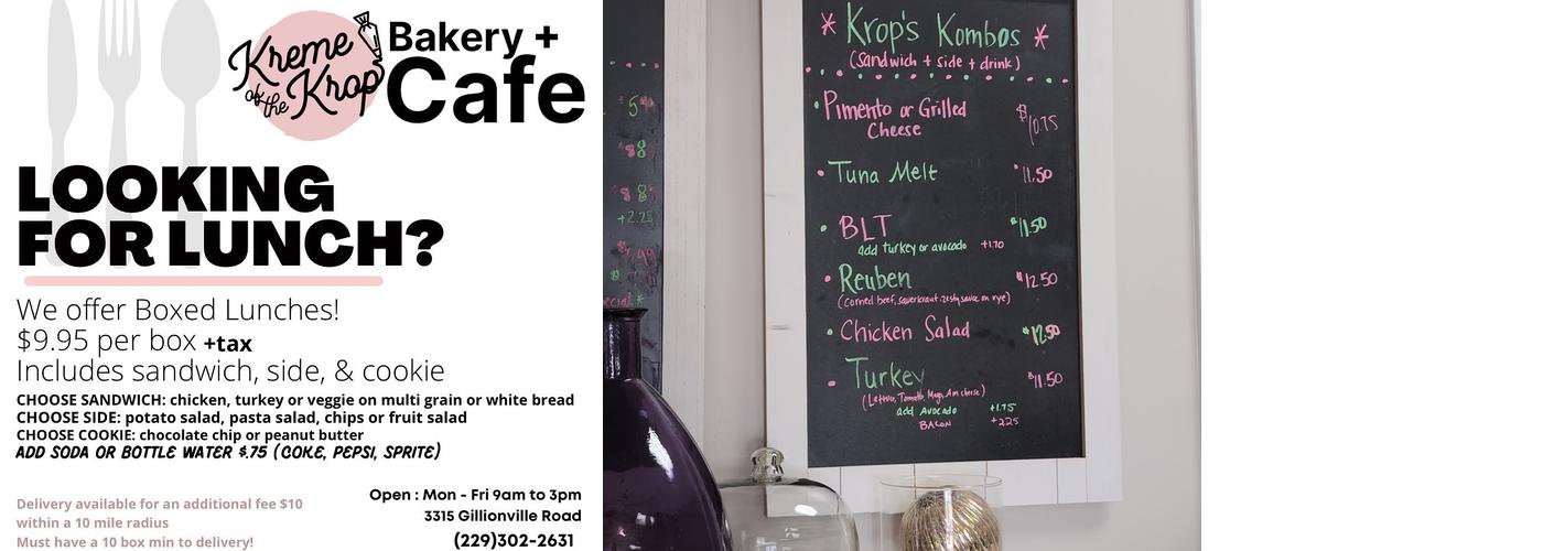 Kreme of the Krop Bakery Cafe Menu