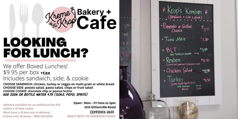 Kreme of the Krop Bakery Cafe Menu