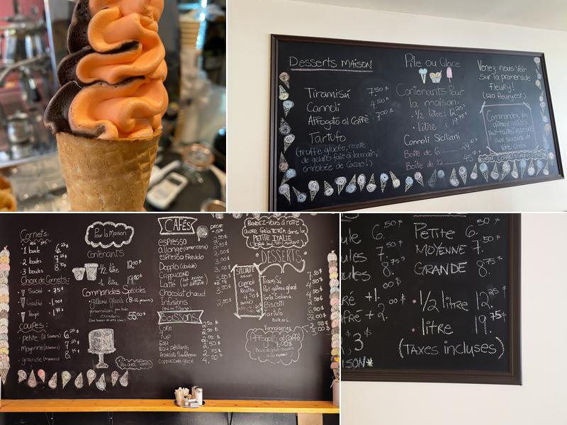 Pile Ou Glace Gelateria Menu