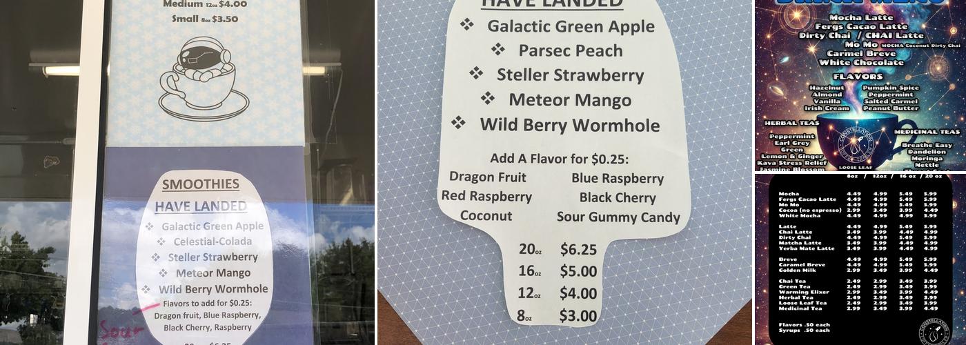 Constellation Coffee Menu