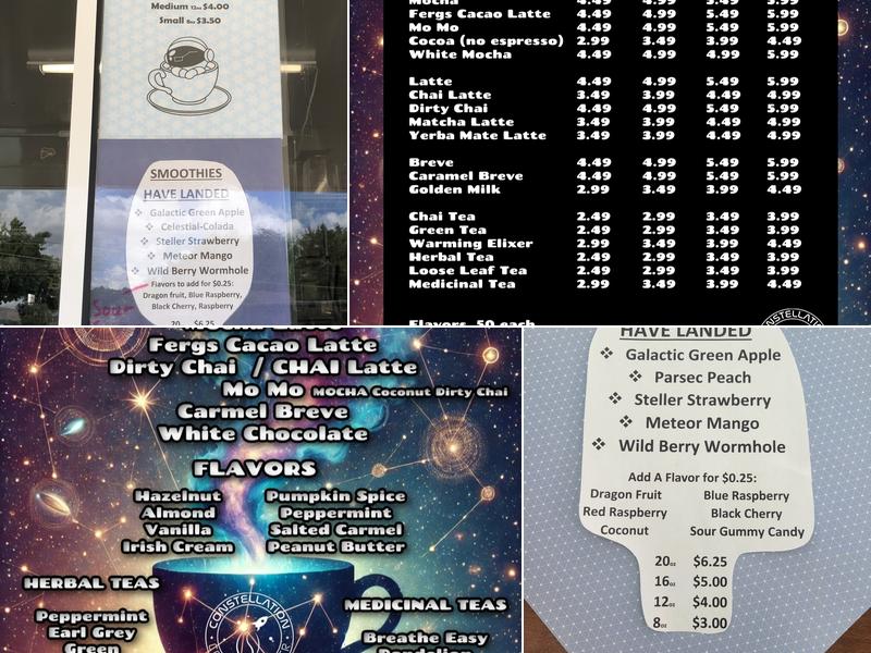 Constellation Coffee Menu