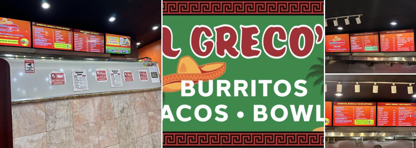 El Greco's Burritos Menu
