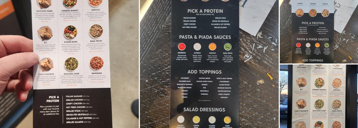 Piada Italian Street Food Menu